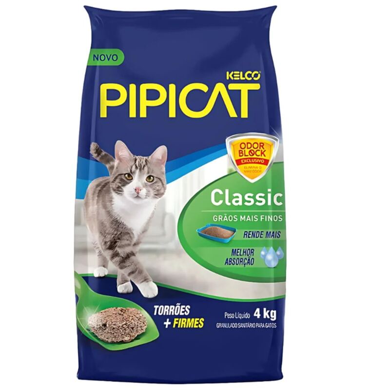 Areia Higiênica PipiCat Fina Neutra
