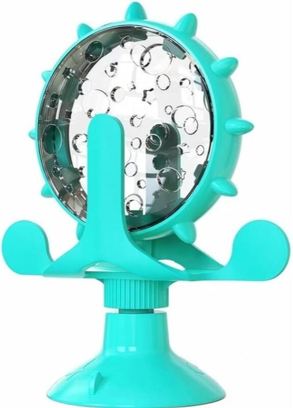 Brinquedo Interativo Pet Cata-vento Giratório Dispenser Ração e Petiscos Enriquecimento Ambiental Cães Gatos